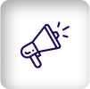 Social media marketing icon white version